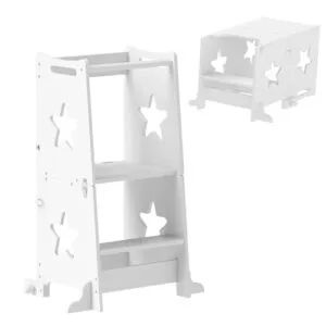 AIYAPLAY Torre de Aprendizaje 2 en 1: ¡Mesa y Silla para Pequeños Aventureros!