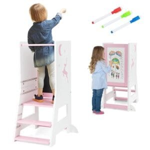 LIFEZEAL Torre de Aprendizaje Montessori Rosa