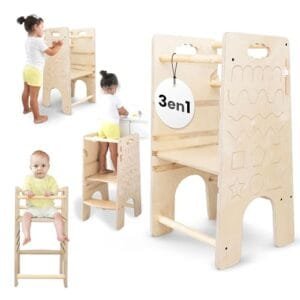 TWR® Torre de Aprendizaje Evolutiva 3 en 1: Montessori & Trona