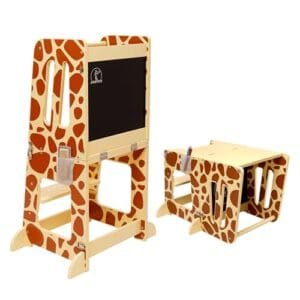 JIRAFFITY Torre de Aprendizaje Plegable: ¡Crece con tu pequeño!