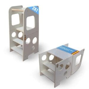 Torre Aprendizaje Montessori Plegable 2 en 1