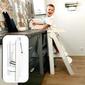 Torre de Aprendizaje Montessori "Compacta" Blanca