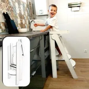 Torre de Aprendizaje Montessori "Compacta" Blanca